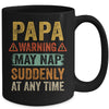 Fathers Day Papa Warning May Nap Suddenly At Any Time Mug Coffee Mug | Teecentury.com