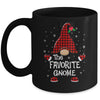 Favorite Gnome Buffalo Plaid Matching Christmas Pajama Gift Mug Coffee Mug | Teecentury.com