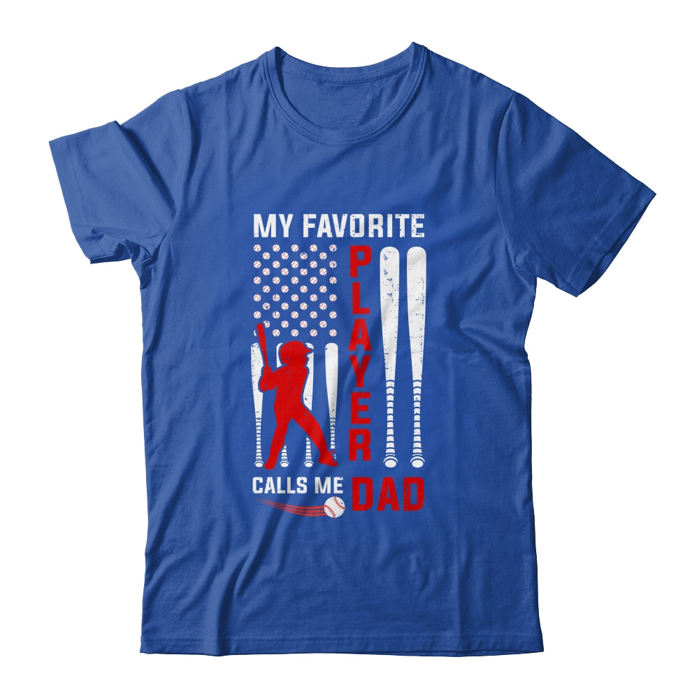 Favorite Tee Ball Player Calls Me Dad USA Flag Father's Day T-Shirt & Hoodie | Teecentury.com