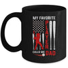 Favorite Tee Ball Player Calls Me Dad USA Flag Father's Day Mug Coffee Mug | Teecentury.com