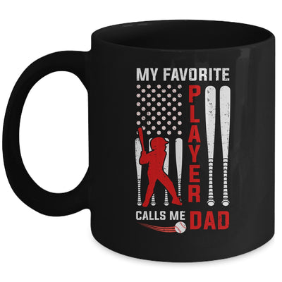 Favorite Tee Ball Player Calls Me Dad USA Flag Father's Day Mug Coffee Mug | Teecentury.com