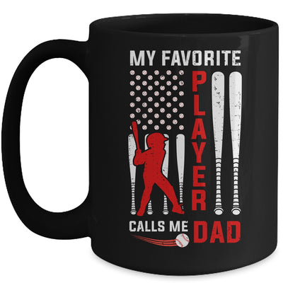 Favorite Tee Ball Player Calls Me Dad USA Flag Father's Day Mug Coffee Mug | Teecentury.com