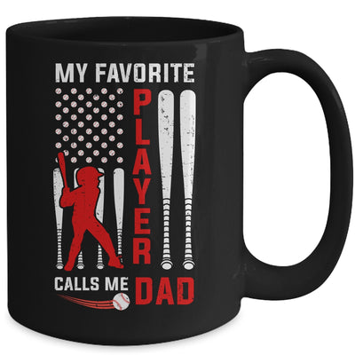 Favorite Tee Ball Player Calls Me Dad USA Flag Father's Day Mug Coffee Mug | Teecentury.com