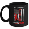 Favorite Tee Ball Player Calls Me Mom USA Flag Mother's Day Mug Coffee Mug | Teecentury.com
