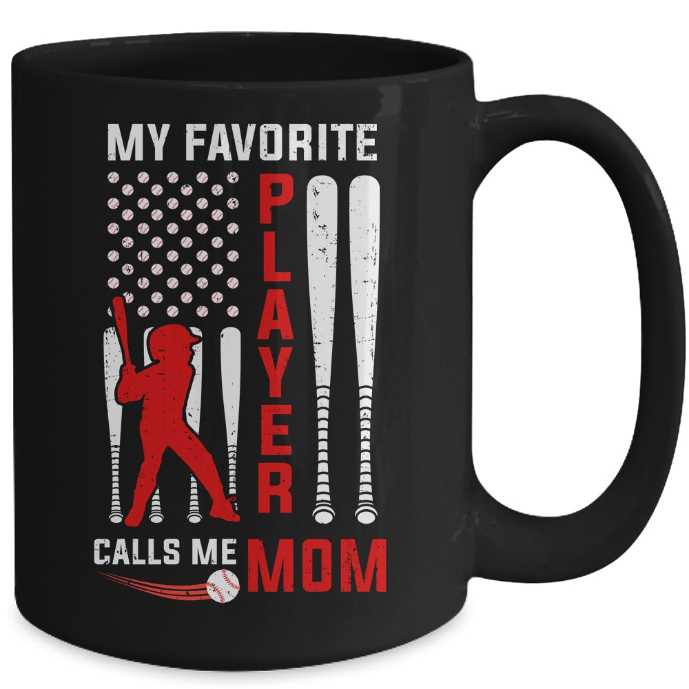 Favorite Tee Ball Player Calls Me Mom USA Flag Mother's Day Mug Coffee Mug | Teecentury.com