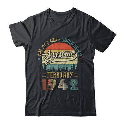 February 1942 Vintage 80 Years Old Retro 80th Birthday T-Shirt & Hoodie | Teecentury.com