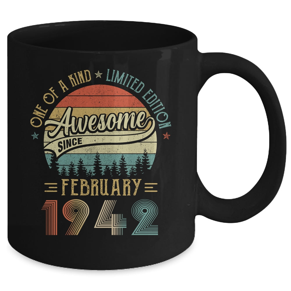 February 1942 Vintage 80 Years Old Retro 80th Birthday Mug Coffee Mug | Teecentury.com