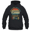 February 1948 Vintage 75 Years Old Retro 75th Birthday Shirt & Hoodie | teecentury