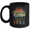 February 1952 Vintage 70 Years Old Retro 70th Birthday Mug Coffee Mug | Teecentury.com