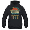 February 1958 Vintage 65 Years Old Retro 65th Birthday Shirt & Hoodie | teecentury