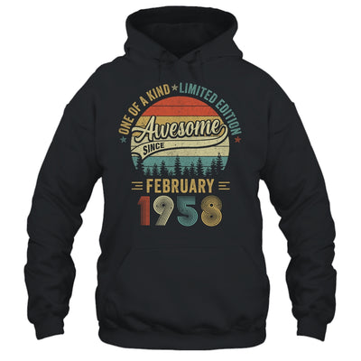 February 1958 Vintage 65 Years Old Retro 65th Birthday Shirt & Hoodie | teecentury