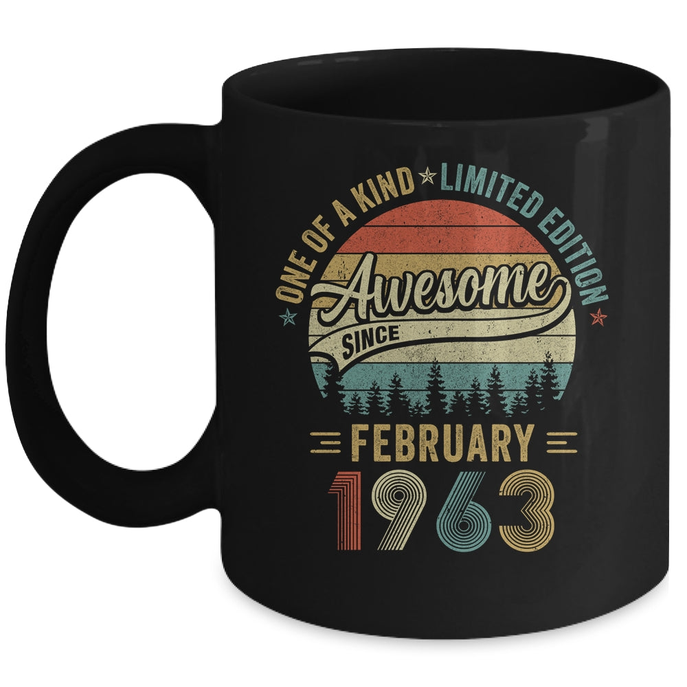 February 1963 Vintage 60 Years Old Retro 60th Birthday Mug | teecentury