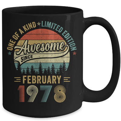 February 1978 Vintage 45 Years Old Retro 45th Birthday Mug | teecentury