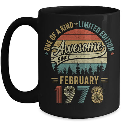 February 1978 Vintage 45 Years Old Retro 45th Birthday Mug | teecentury