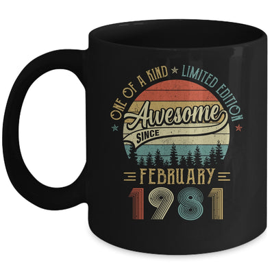 February 1981 Vintage 41 Years Old Retro 41th Birthday Gift Mug Coffee Mug | Teecentury.com