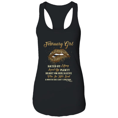 February Girl Birthday Funny Leopard Lips Women T-Shirt & Tank Top | Teecentury.com
