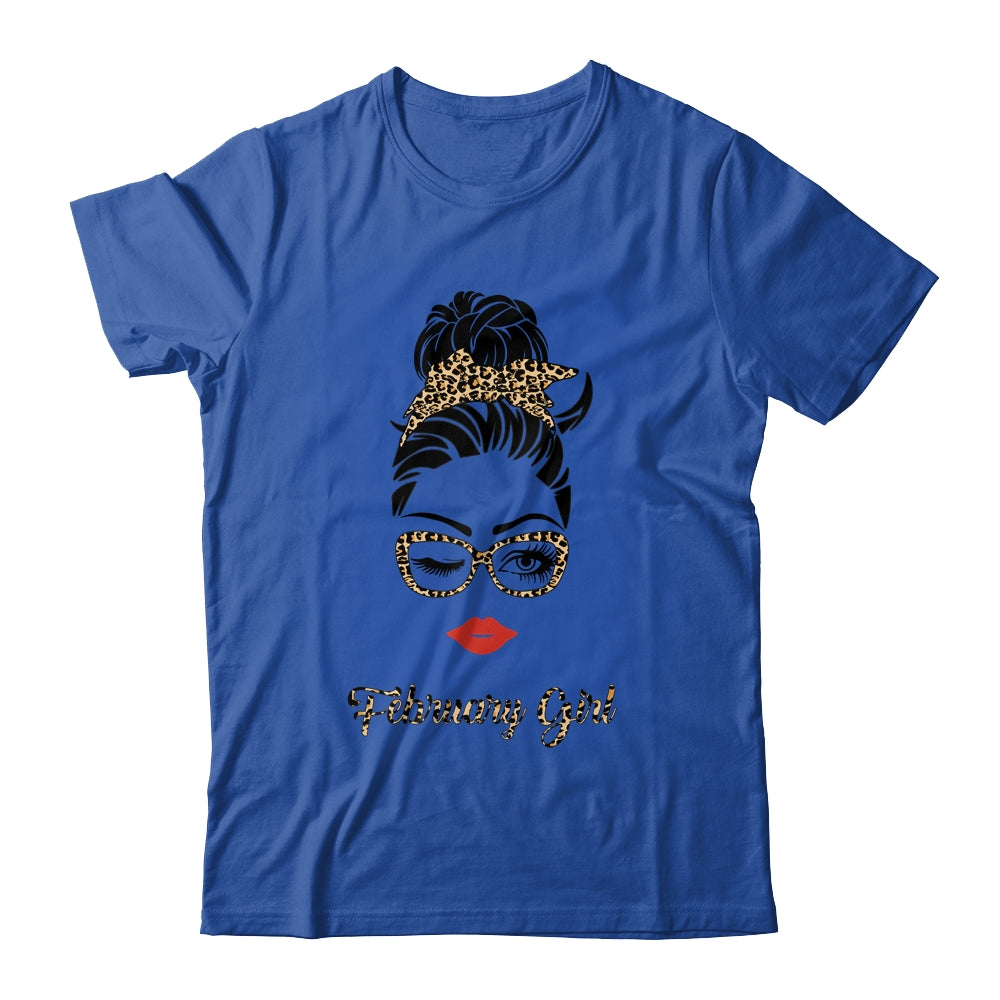 February Girl Woman Lips Eyes Lady Leopard Birthday Gift T-Shirt & Tank Top | Teecentury.com