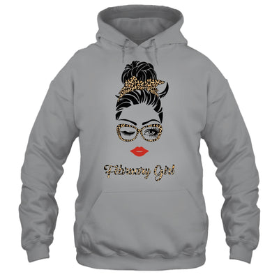 February Girl Woman Lips Eyes Lady Leopard Birthday Gift T-Shirt & Tank Top | Teecentury.com