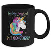 Feeling Magical But Also Stabby Funny Unicorn Rainbow Girls Mug Coffee Mug | Teecentury.com