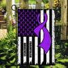 Fibromyalgia Awareness America Flag Purple Ribbon Flag | Teecentury.com