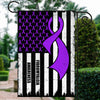Fibromyalgia Awareness America Flag Purple Ribbon Flag | Teecentury.com
