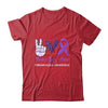 Fibromyalgia Awareness Peace Love Cure Leopard T-Shirt & Hoodie | Teecentury.com