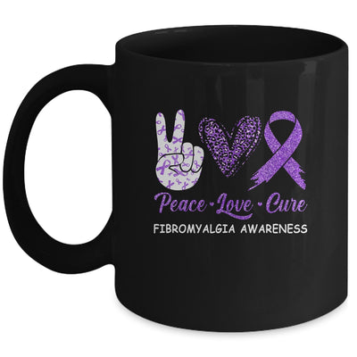 Fibromyalgia Awareness Peace Love Cure Leopard Mug Coffee Mug | Teecentury.com