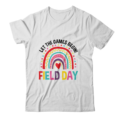 Field Day Let The Games Begin Rainbow Colors Teachers Girls Shirt & Tank Top | teecentury