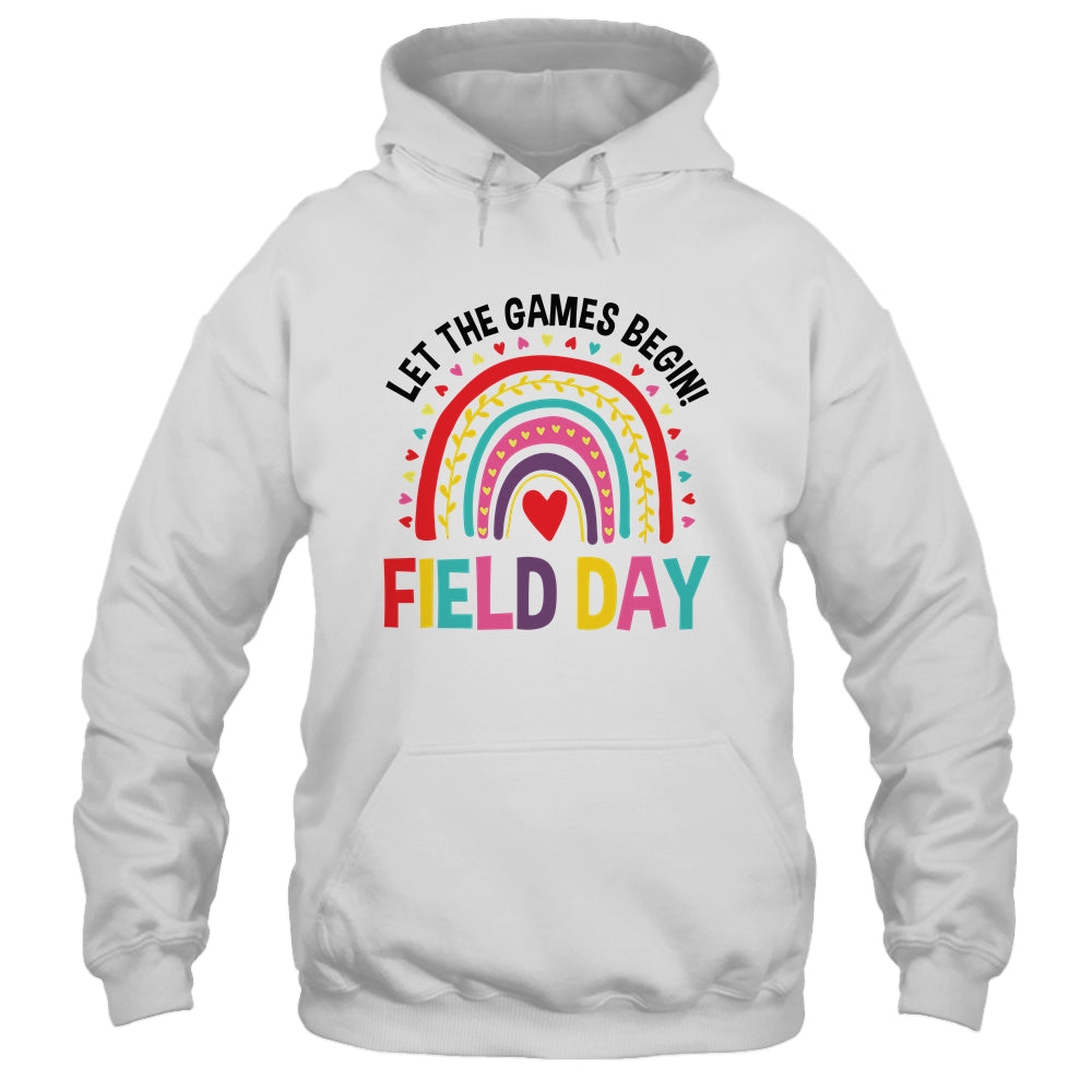 Field Day Let The Games Begin Rainbow Colors Teachers Girls Shirt & Tank Top | teecentury