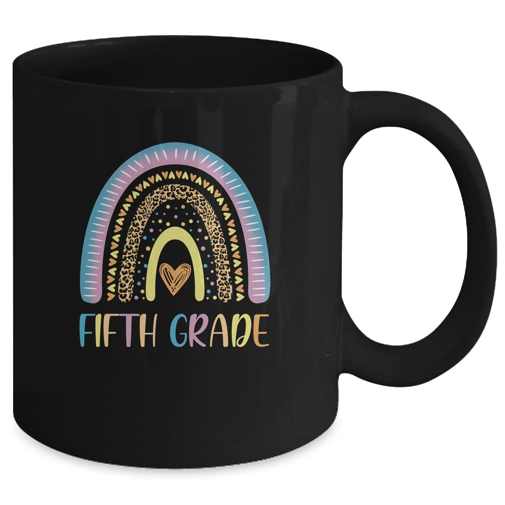Fifth Grade Rainbow Leopard Girls Teacher Team 5th Grade Mug Coffee Mug | Teecentury.com