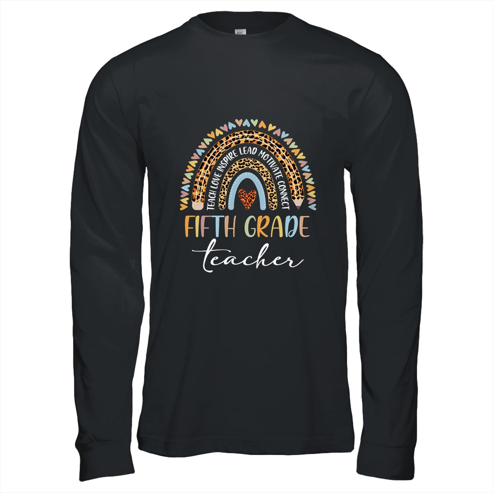 Fifth Grade Teacher Leopard Rainbow Teacher Team 5th Grade T-Shirt & Hoodie | Teecentury.com