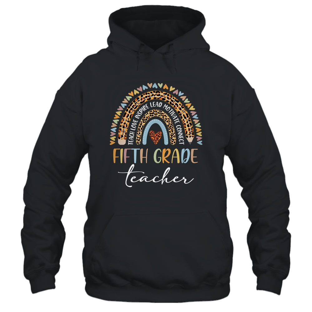 Fifth Grade Teacher Leopard Rainbow Teacher Team 5th Grade T-Shirt & Hoodie | Teecentury.com
