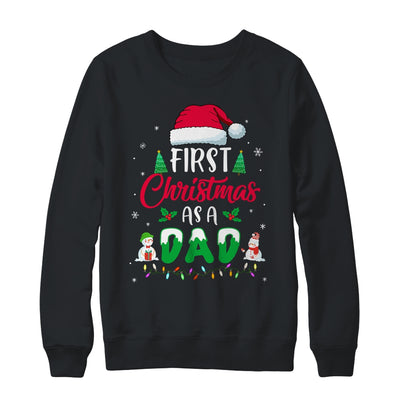 First Christmas As A Dad Funny Christmas Gift New Daddy T-Shirt & Sweatshirt | Teecentury.com