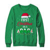 First Christmas As A Dad Funny Christmas Gift New Daddy T-Shirt & Sweatshirt | Teecentury.com