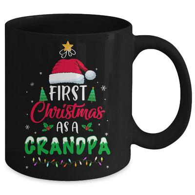 First Christmas As A Grandpa Funny Christmas New Grandpa Mug Coffee Mug | Teecentury.com