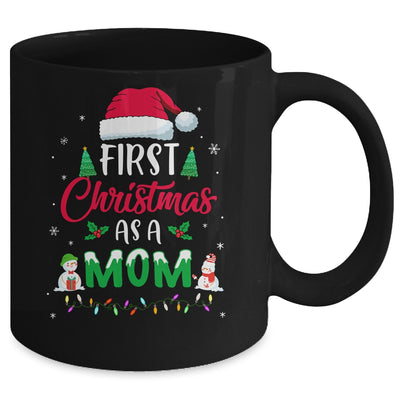 First Christmas As A Mom Funny Christmas Gift New Mommy Mug Coffee Mug | Teecentury.com
