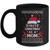 First Christmas As A Mom Funny Christmas Mommy Ugly Sweater Mug Coffee Mug | Teecentury.com