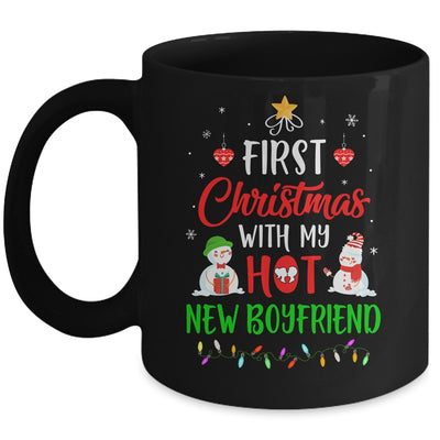 First Christmas With My Hot New Boyfriend Funny Couple Gift Mug Coffee Mug | Teecentury.com
