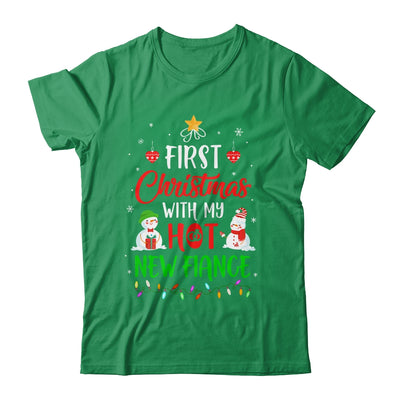 First Christmas With My Hot New Fiance Funny Couple Gift T-Shirt & Sweatshirt | Teecentury.com