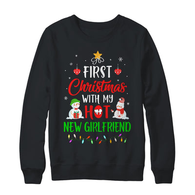 First Christmas With My Hot New Girlfriend Funny Couple Gift T-Shirt & Sweatshirt | Teecentury.com