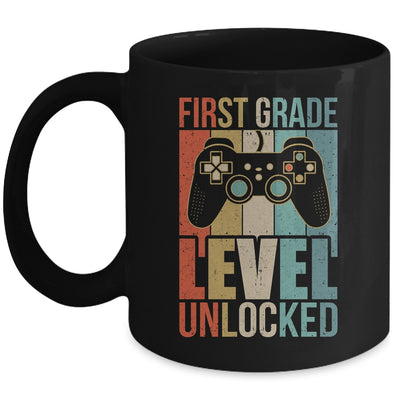 First Day Of 1st Grade Level Unlocked Back To School Kids  Mug | teecentury