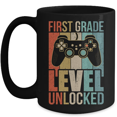 First Day Of 1st Grade Level Unlocked Back To School Kids  Mug | teecentury