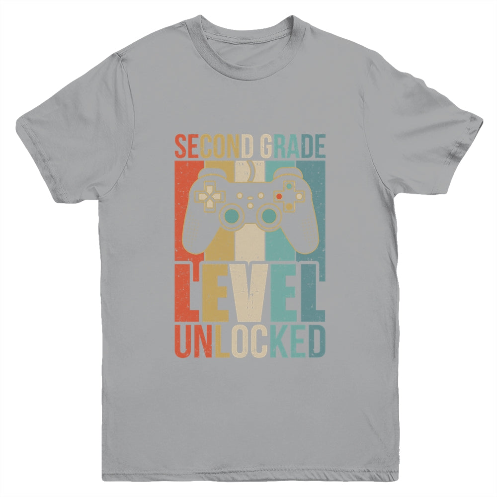 First Day Of 2nd Grade Level Unlocked Back To School Kids  Youth Shirt | teecentury