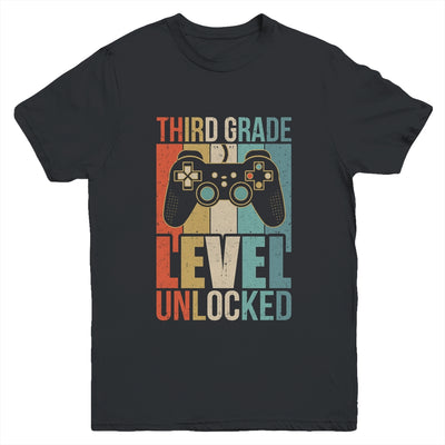 First Day Of 3rd Grade Level Unlocked Back To School Kids  Youth Shirt | teecentury