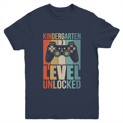 First Day Of Kindergarten Level Unlocked Back To School Kids  Youth Shirt | teecentury