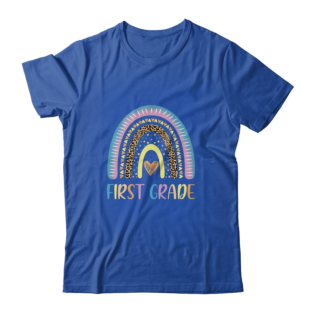First Grade Rainbow Leopard Girls Teacher Team 1st Grade T-Shirt & Tank Top | Teecentury.com