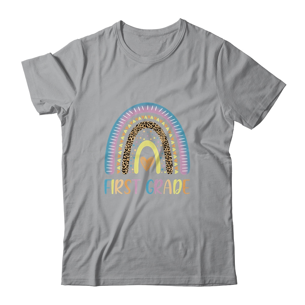 First Grade Rainbow Leopard Girls Teacher Team 1st Grade T-Shirt & Tank Top | Teecentury.com