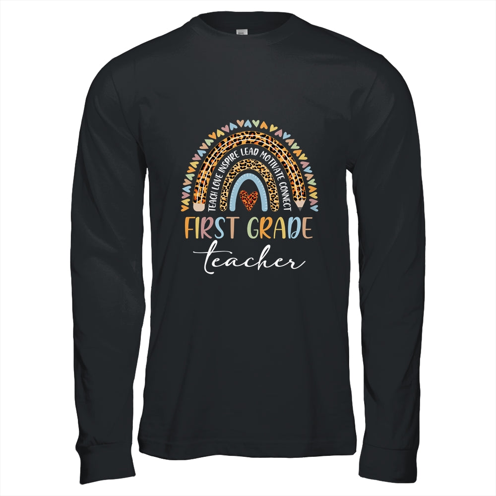 First Grade Teacher Leopard Rainbow Teacher Team 1st Grade T-Shirt & Hoodie | Teecentury.com