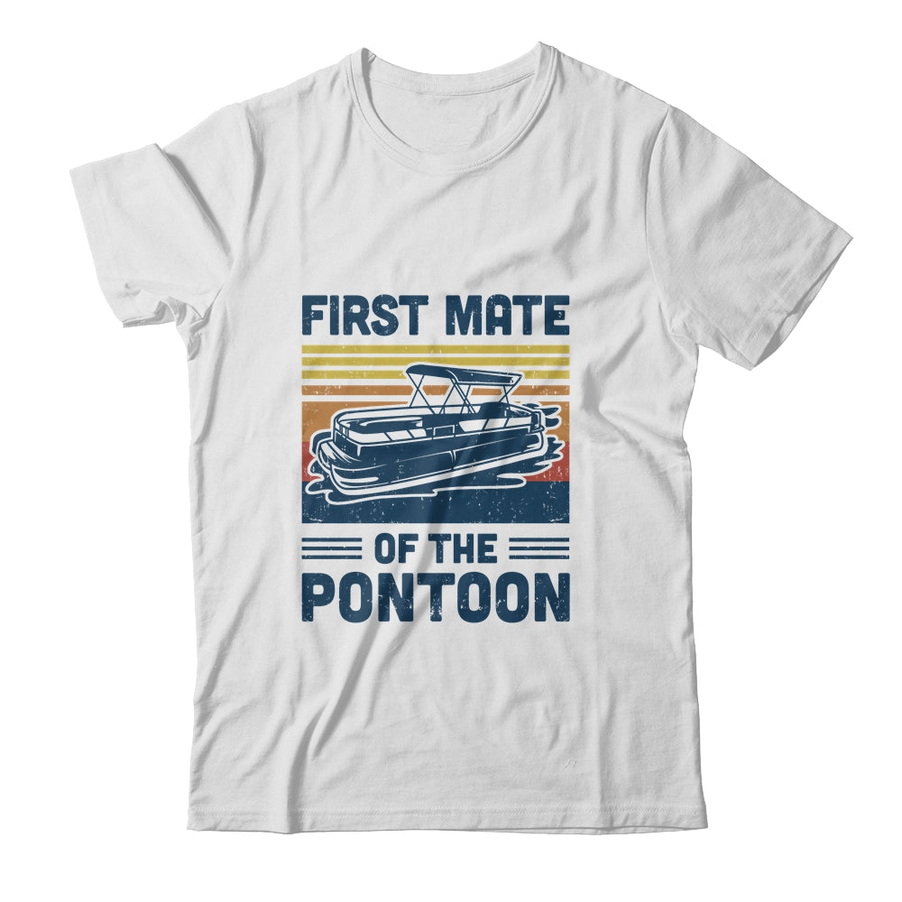 First Mate Pontoon Boat Lover Boating Funny Pontooning T-Shirt & Tank Top | Teecentury.com