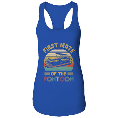 First Mate Pontoon Boat Lover Boating Gift Funny Pontooning T-Shirt & Tank Top | Teecentury.com